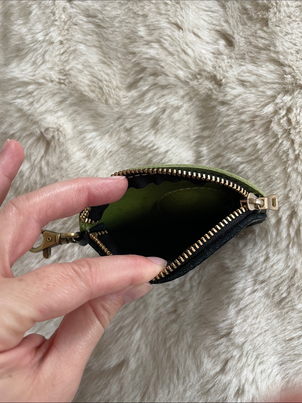 Portland Leather Avocado Keychain Pouch - Picture 5 of 5